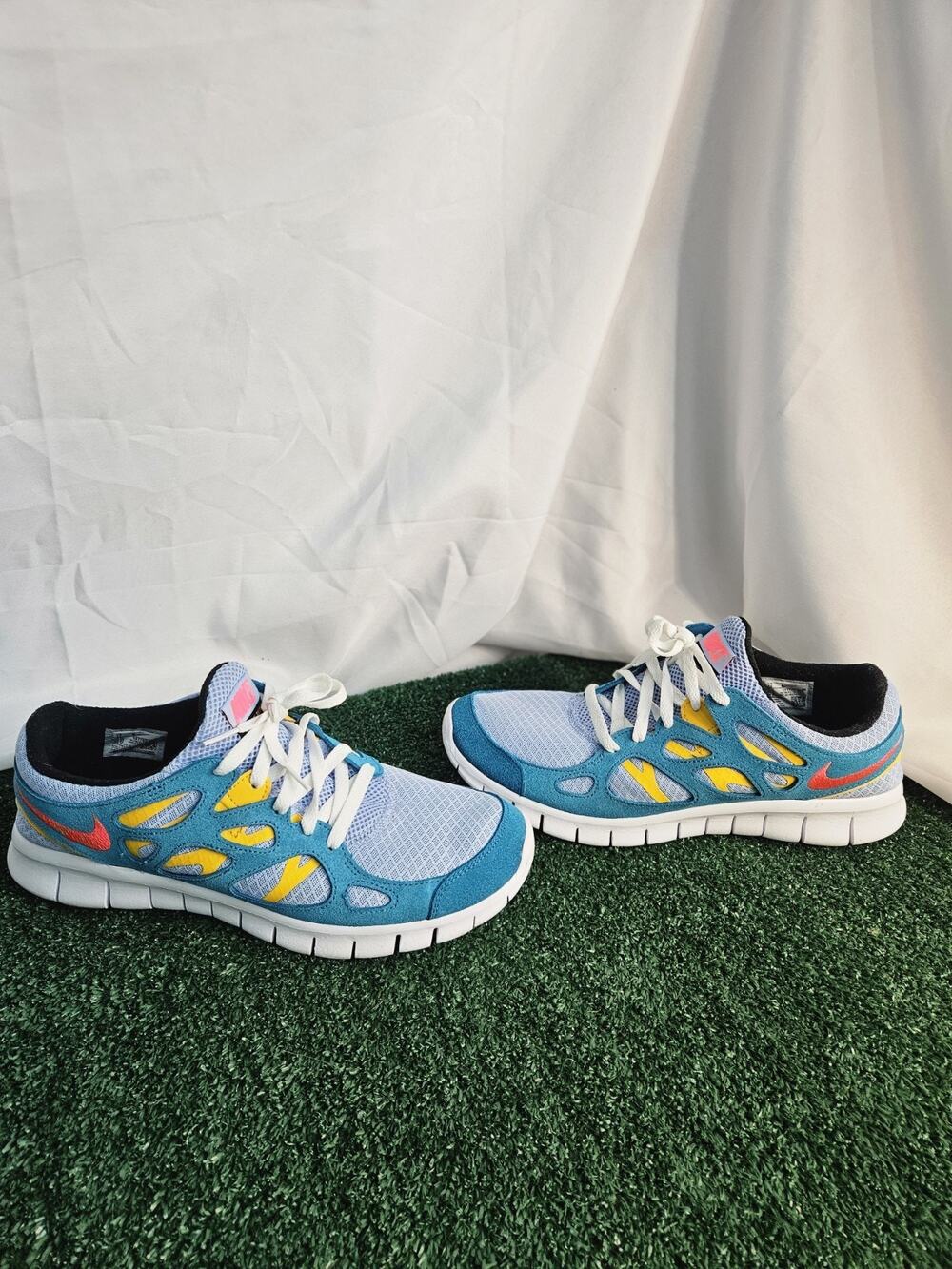 Nike Free Run 2 537732-405 Size 12 Cyber Teal Aluminum